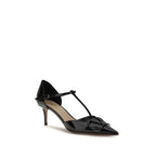 Valentino Garavani Black Calf Leather Bos Taurus High Heel Pumps - Zeiniez