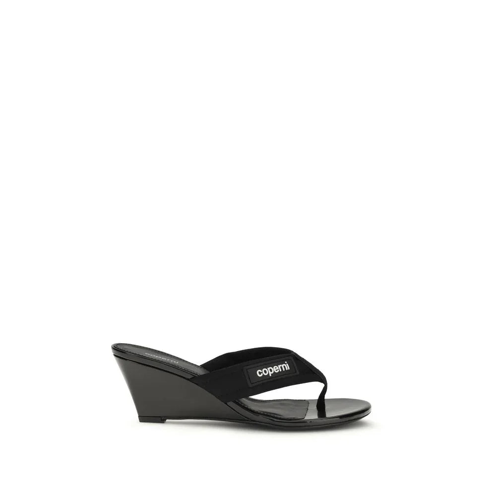 Coperni Black Polyamide Wedge Sandals - Zeiniez