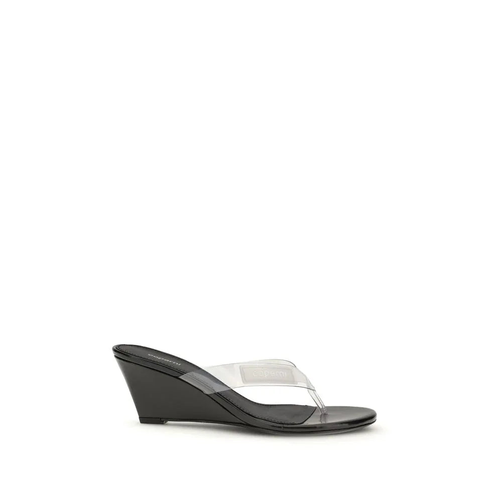 Coperni Black Pvc Flip-Flop Sandals - Zeiniez