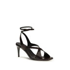 Khaite Black Calf Leather Bos Taurus Strap-On Sandals - Zeiniez