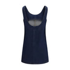 Ami Paris Blue Cotton Casual Dress - Zeiniez