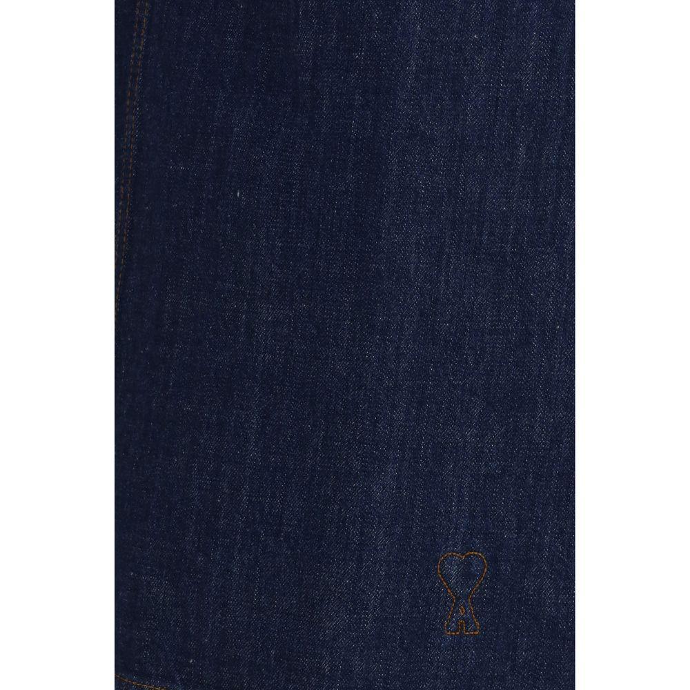 Ami Paris Blue Cotton Casual Dress - Zeiniez