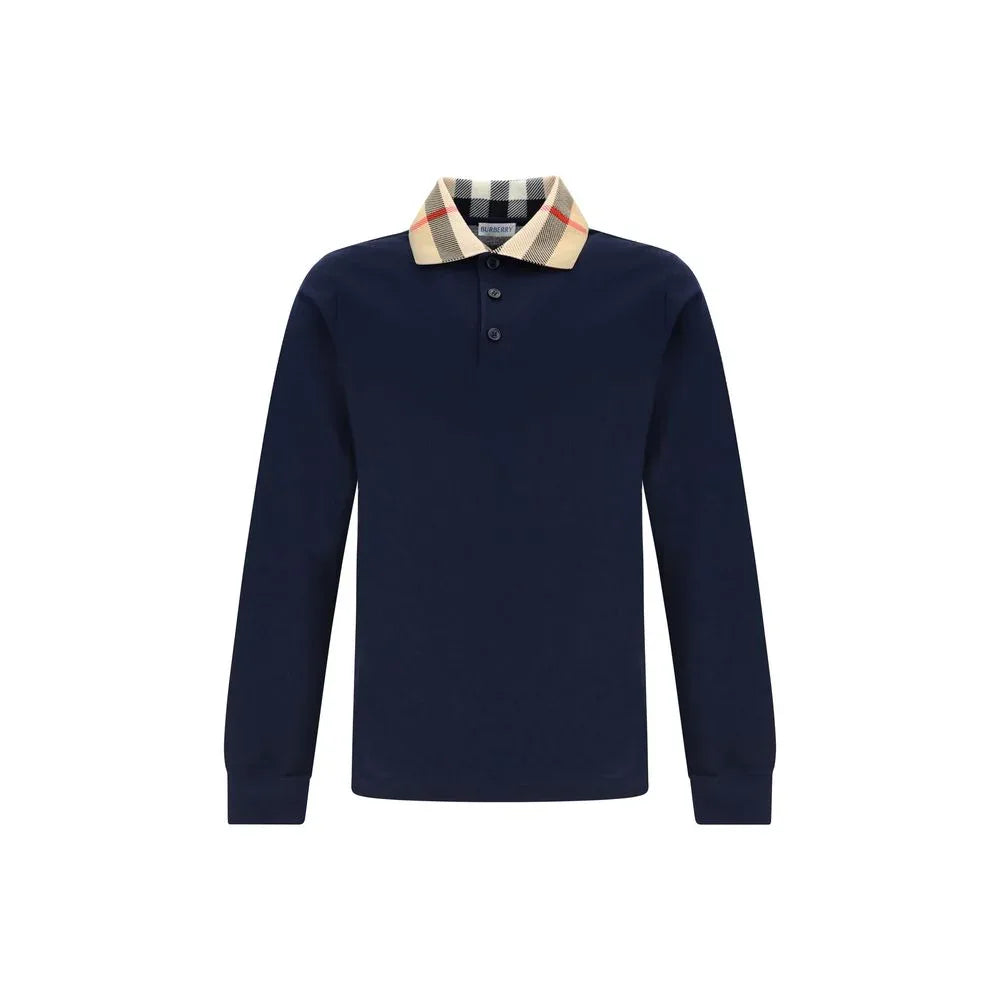 Burberry Blue Cotton Polo Shirt - Zeiniez