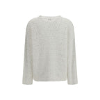 Brunello Cucinelli White Silk Sweatshirt