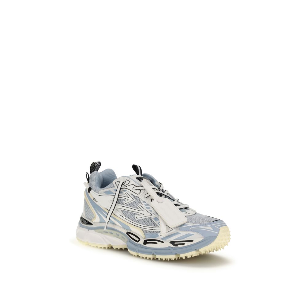 Off-White Multicolor Polyester Athletic Sneakers