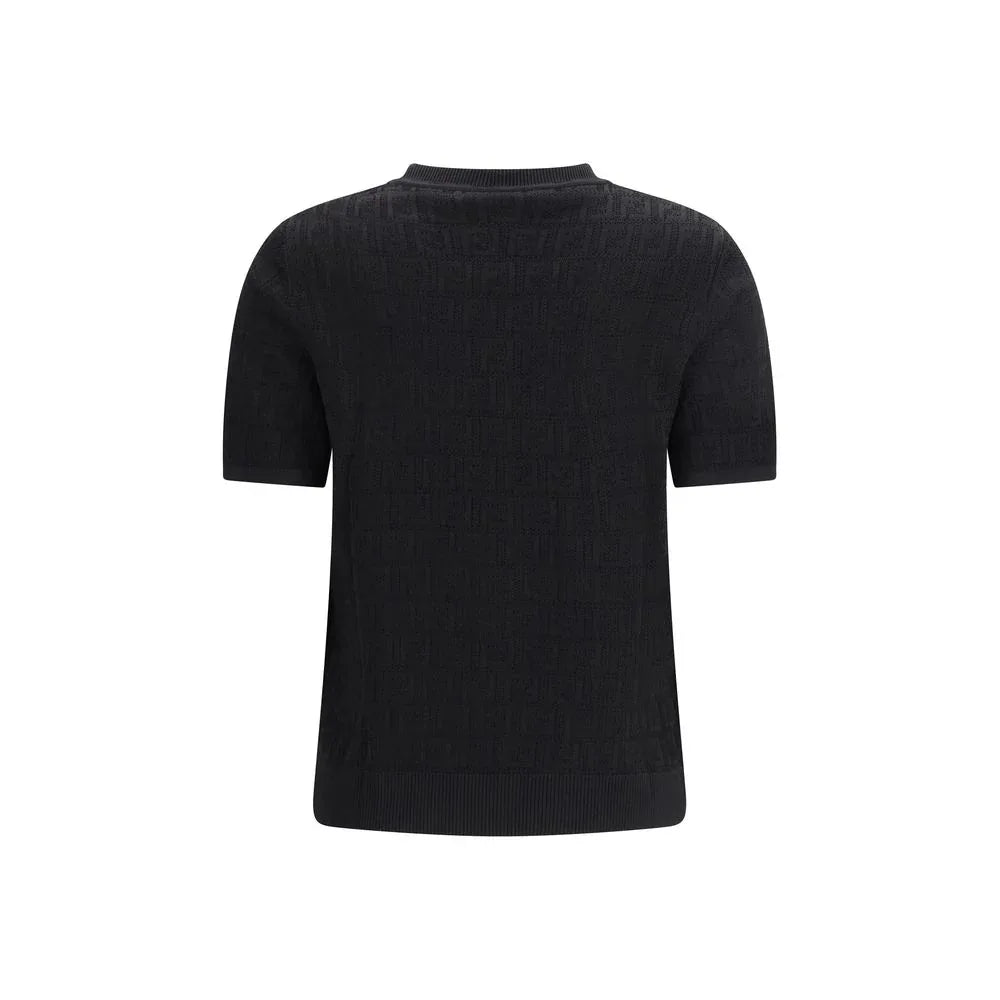 Fendi Black Viscose T-Shirt - Zeiniez