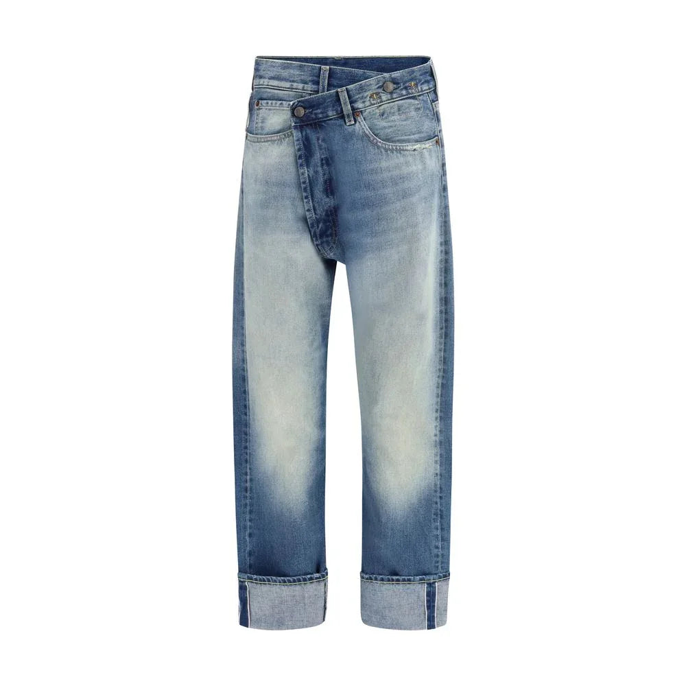 R13 Blue Cotton Straight-Leg Jeans - Zeiniez