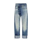 R13 Blue Cotton Straight-Leg Jeans - Zeiniez