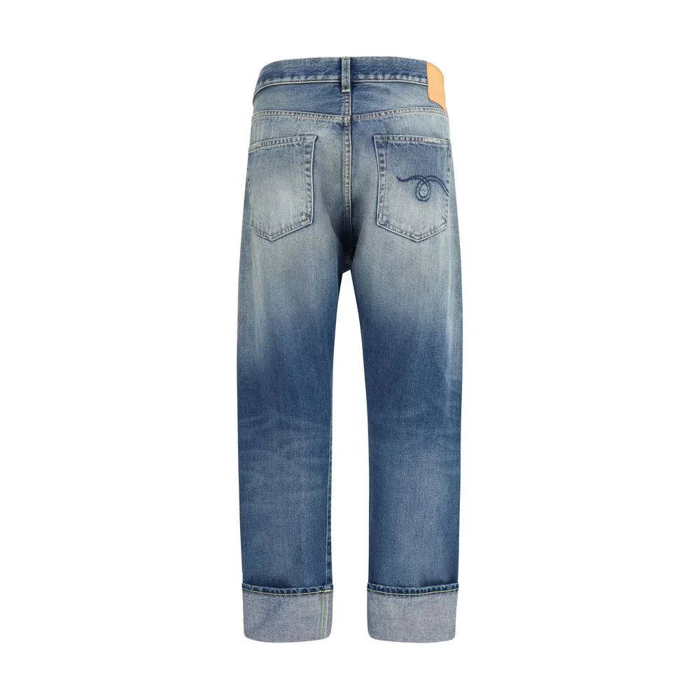 R13 Blue Cotton Straight-Leg Jeans - Zeiniez