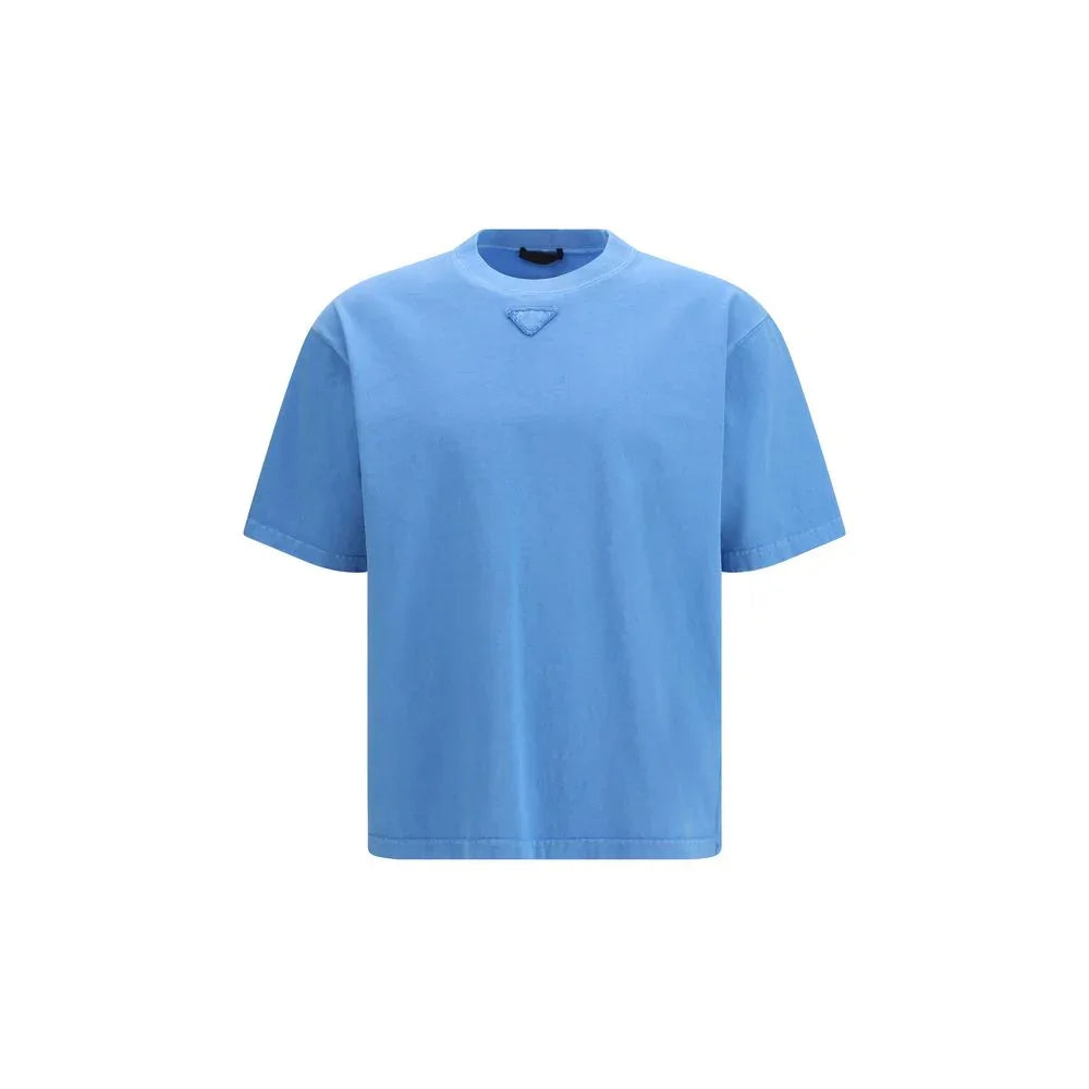 Prada Blue Cotton T-Shirt - Zeiniez