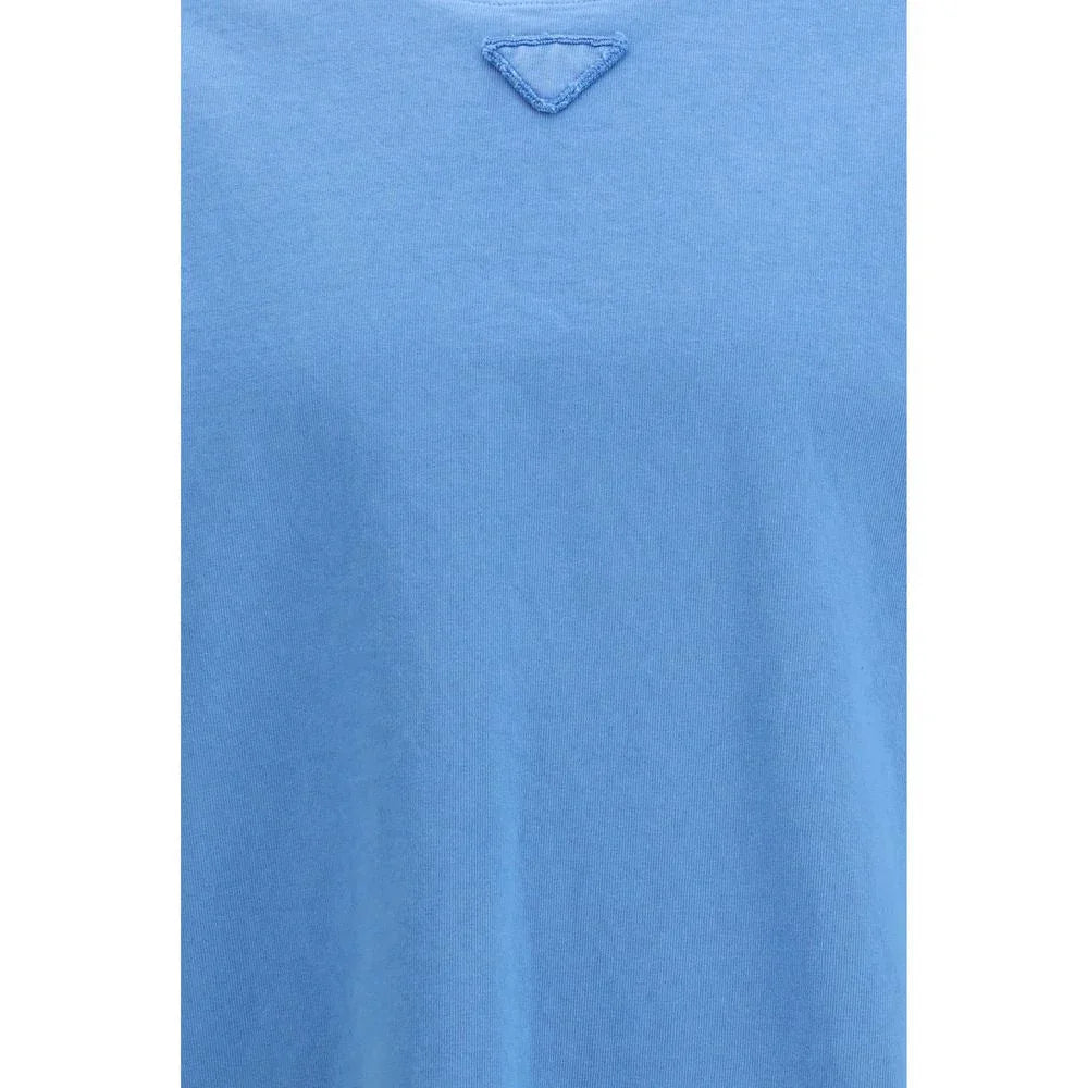 Prada Blue Cotton T-Shirt - Zeiniez
