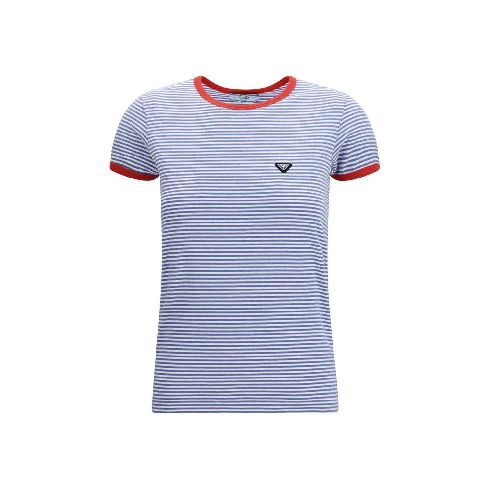 Prada Blue Cotton T-Shirt - Zeiniez
