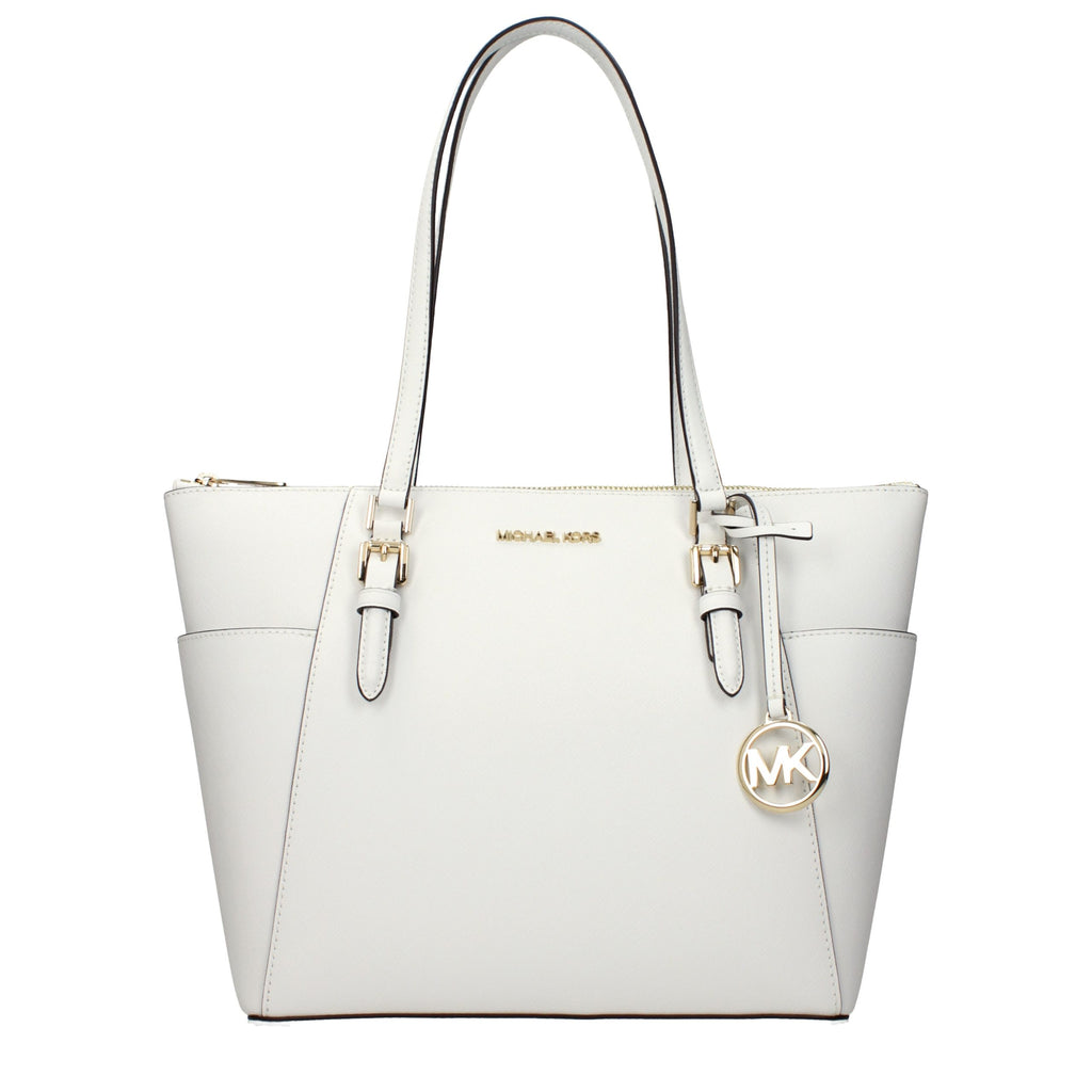 Michael Kors White Leather Shoulder Bag
