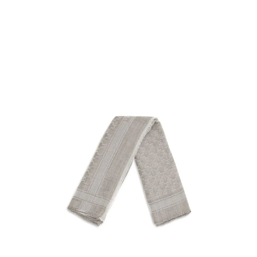 Max Mara Beige Wool Scarf - Zeiniez