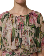 Dolce & Gabbana Multicolor Floral Silk Layered Maxi Dress - Zeiniez