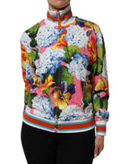Dolce & Gabbana Multicolor Floral Print Zip Cardigan Jacket