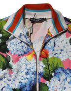Dolce & Gabbana Multicolor Floral Print Zip Cardigan Jacket
