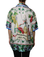 Dolce & Gabbana Multicolor Short Sleeve Silk Food Shirt Top - Zeiniez
