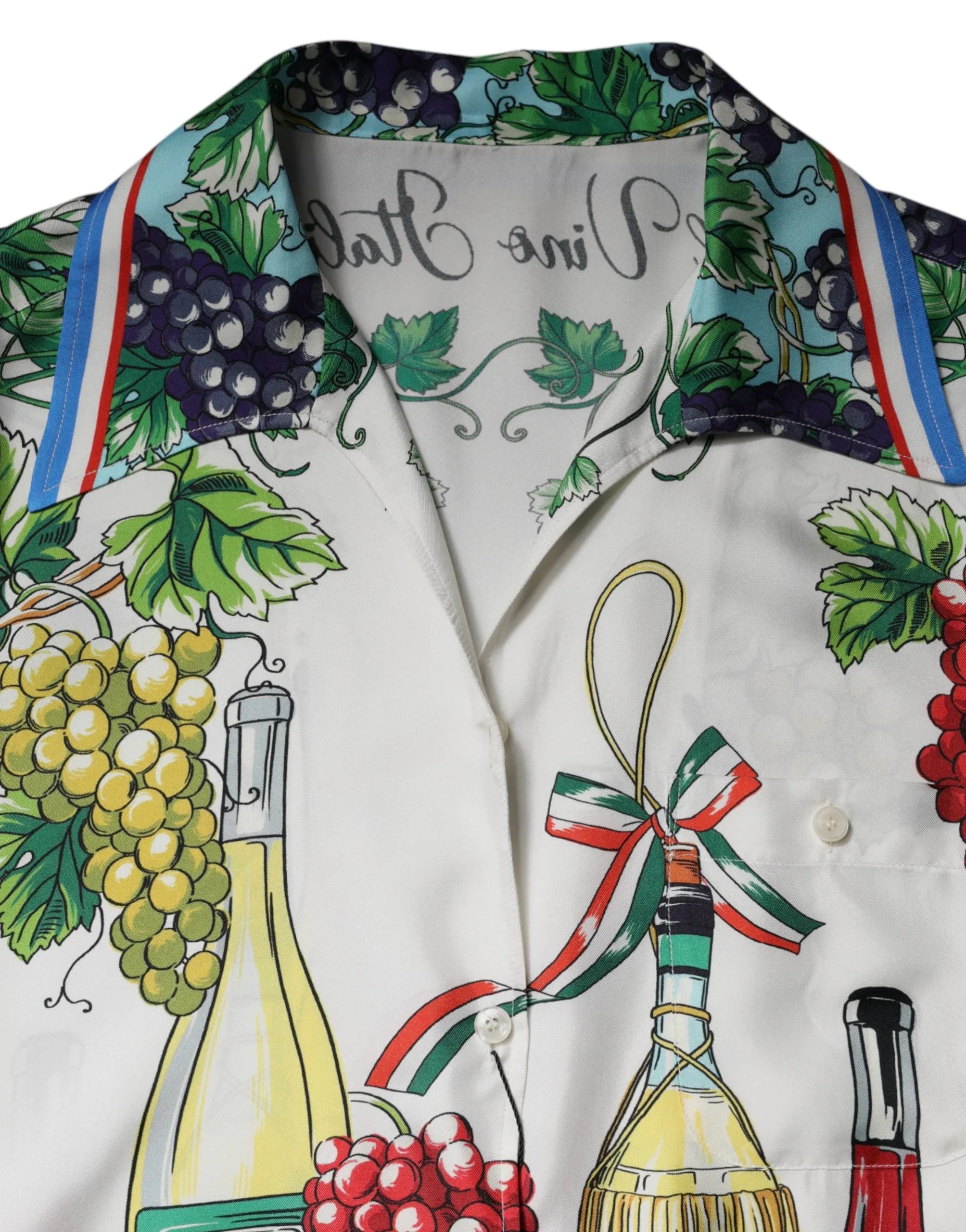 Dolce & Gabbana Multicolor Short Sleeve Silk Food Shirt Top - Zeiniez