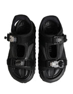 Dolce & Gabbana Black Logo Detailed Men Chunky Sandals Shoes