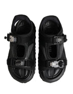 Dolce & Gabbana Black Logo Detailed Men Chunky Sandals Shoes