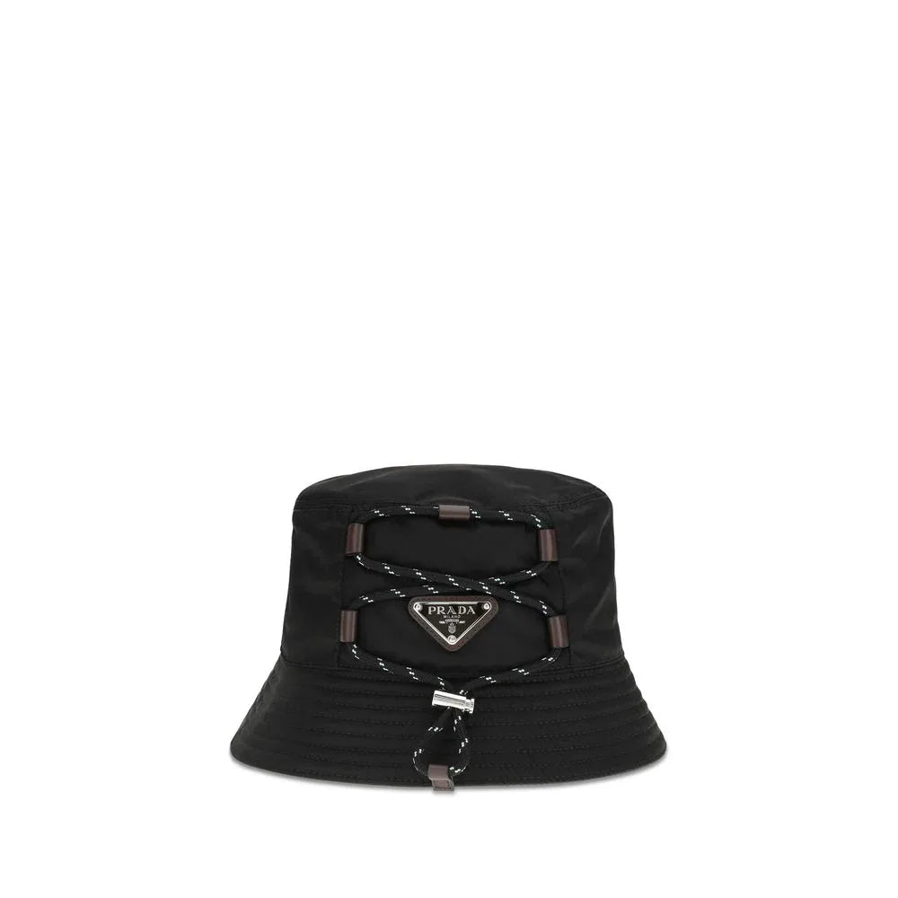 Prada Black Recycled Polyamide Bucket Hat - Zeiniez