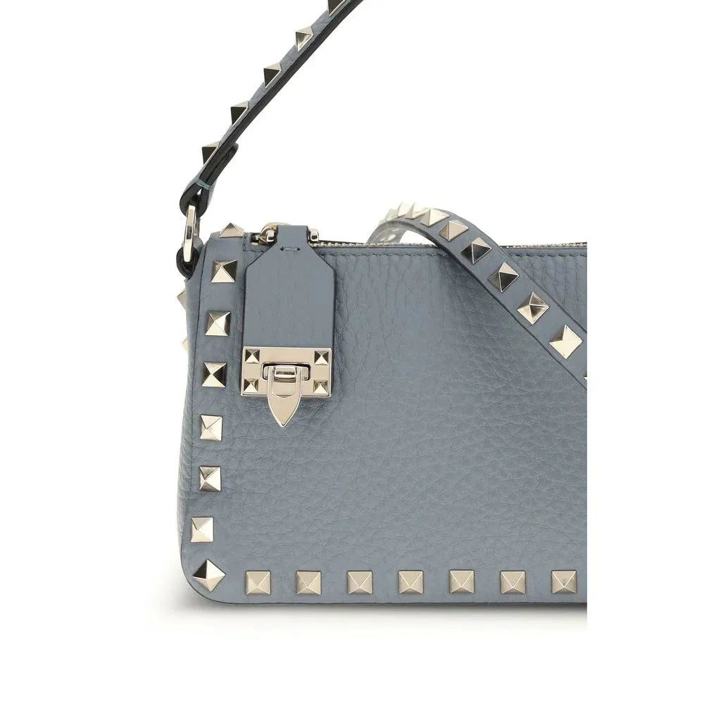 Valentino Garavani Blue Calf Leather Bos Taurus Shoulder Bag - Zeiniez