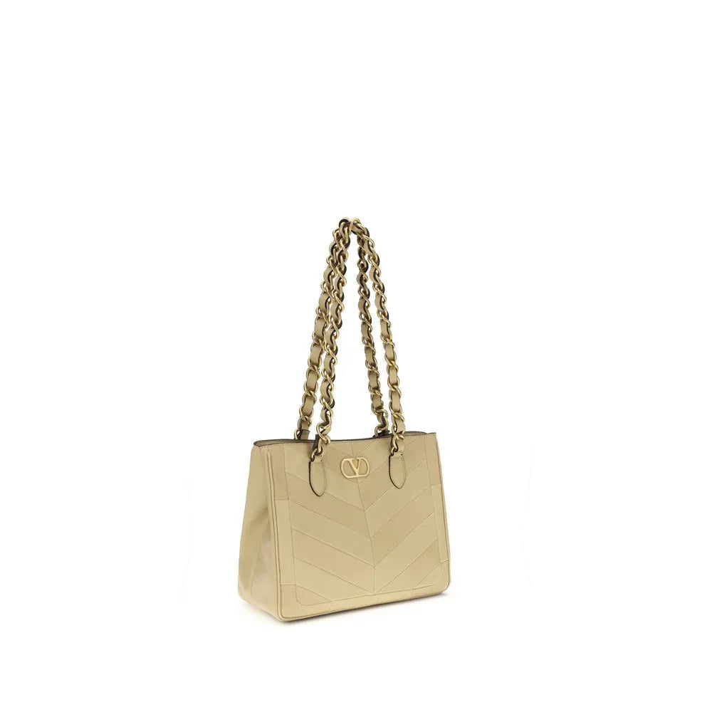 Valentino Garavani Gold Napa Leather / Calf Bos Taurus Shoulder Bag - Zeiniez