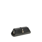 Gabriela Hearst Black Calf Leather Bos Taurus Clutch Bag - Zeiniez