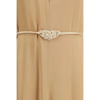 Forte_Forte Orange Viscose Casual Dress - Zeiniez