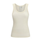 Forte_Forte Beige Wool Oves Aries Sleeveles T-Shirt