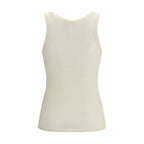 Forte_Forte Beige Wool Oves Aries Sleeveles T-Shirt