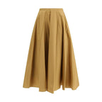 Forte_Forte Beige Cotton Long Skirt - Zeiniez
