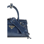 Prada Blue Calf Leather Bos Taurus Handbag