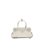 Prada White Calf Leather Bos Taurus Handbag
