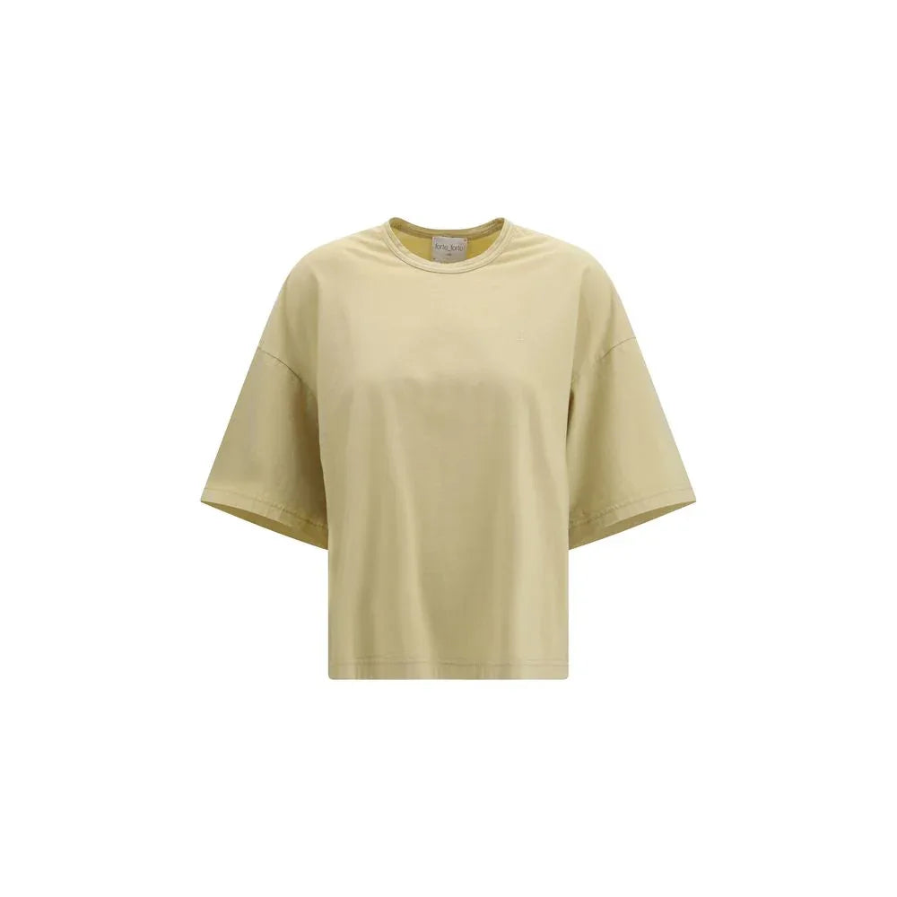 Forte_Forte Beige Cotton T-Shirt - Zeiniez