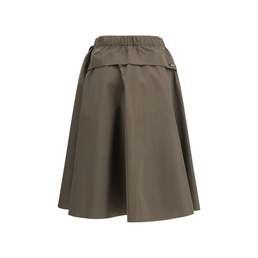 Prada Bicolor Recycled Polyester Midi Skirt - Zeiniez