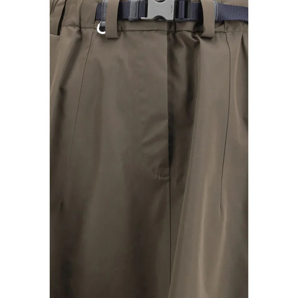 Prada Bicolor Recycled Polyester Midi Skirt - Zeiniez