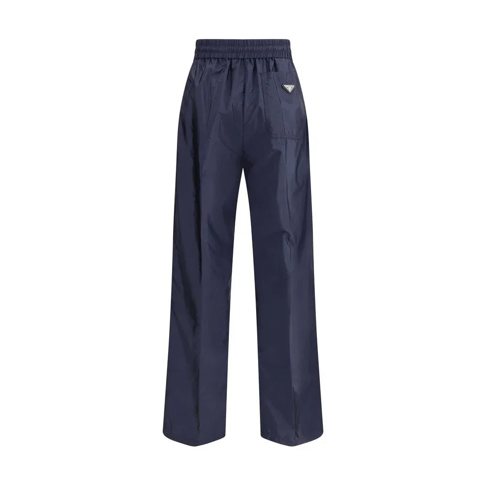 Prada Blue Recycled Polyamide Casual Pants - Zeiniez
