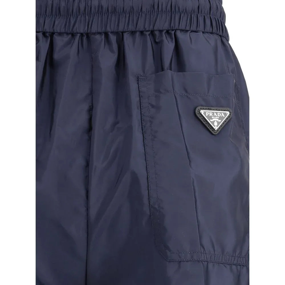 Prada Blue Recycled Polyamide Casual Pants - Zeiniez