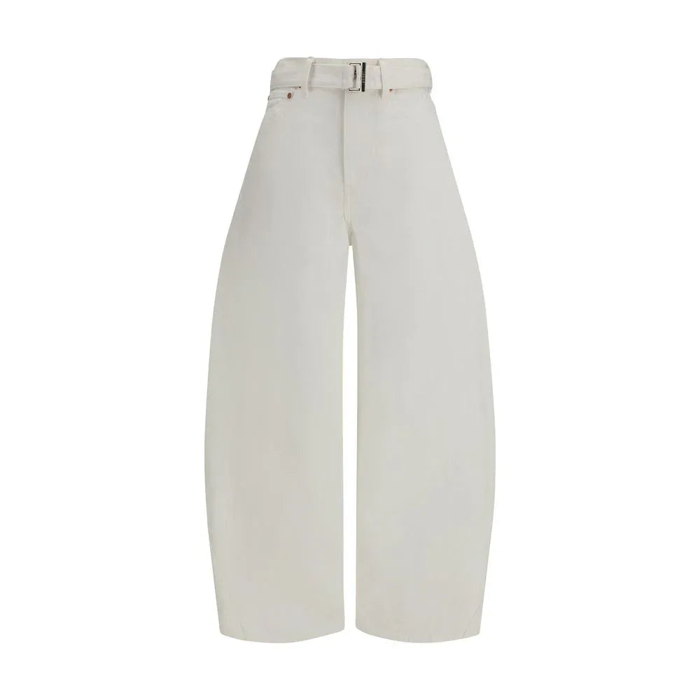 Sacai White Cotton Jeans Denim - Zeiniez