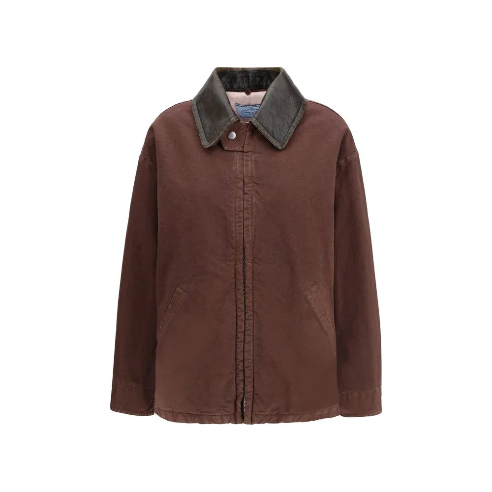 Prada Brown Cotton Coat - Zeiniez