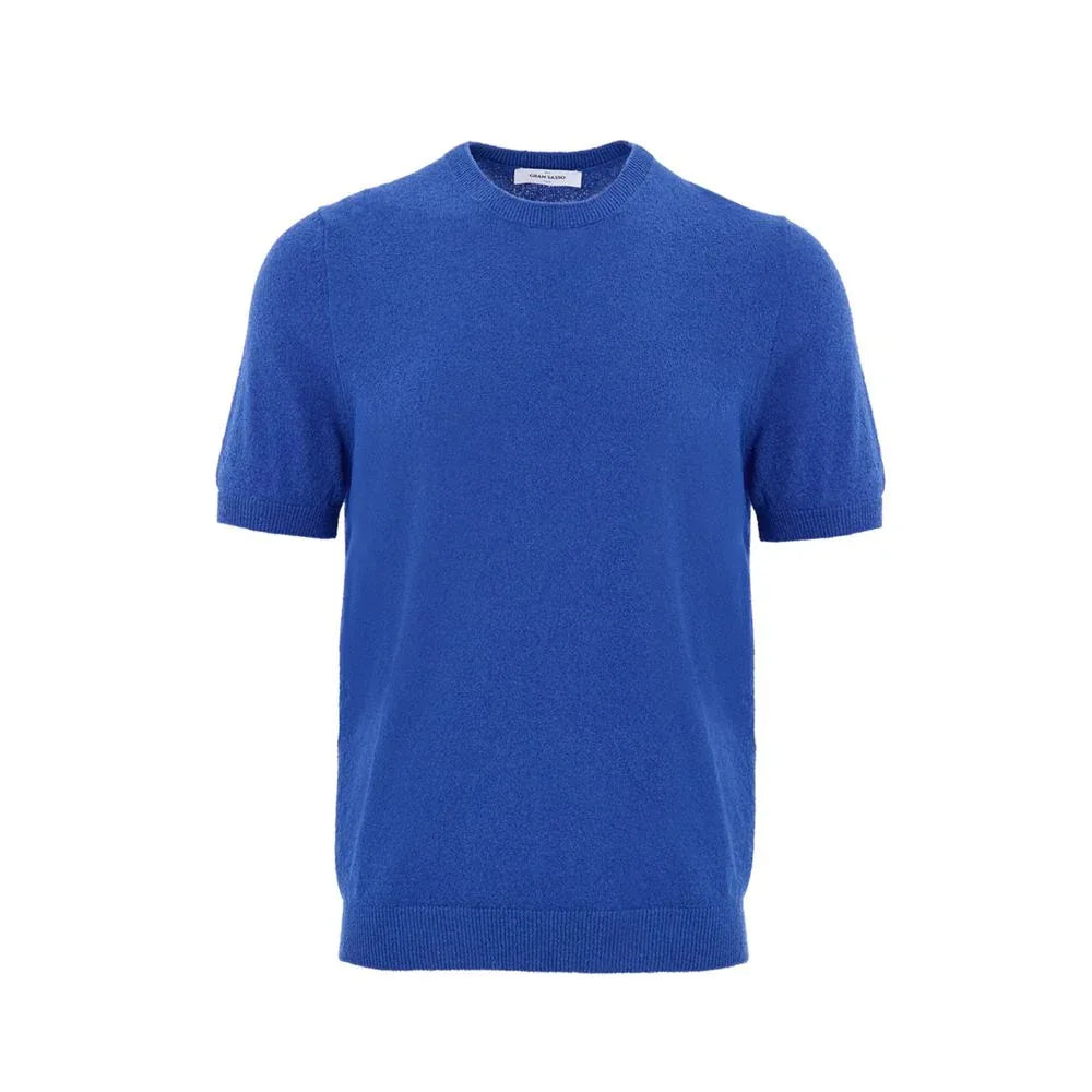 Gran Sasso Blue Cotton T-Shirt - Zeiniez