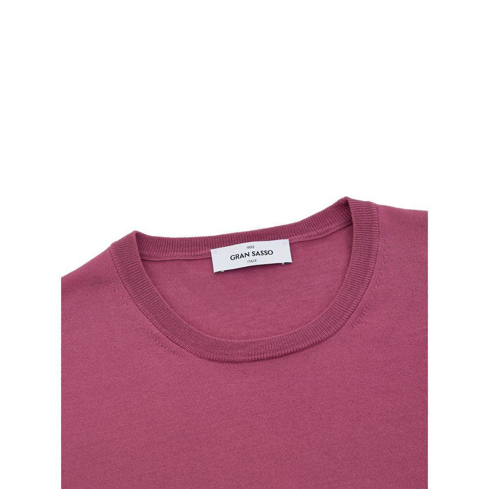 Gran Sasso Purple Cotton T-Shirt - Zeiniez