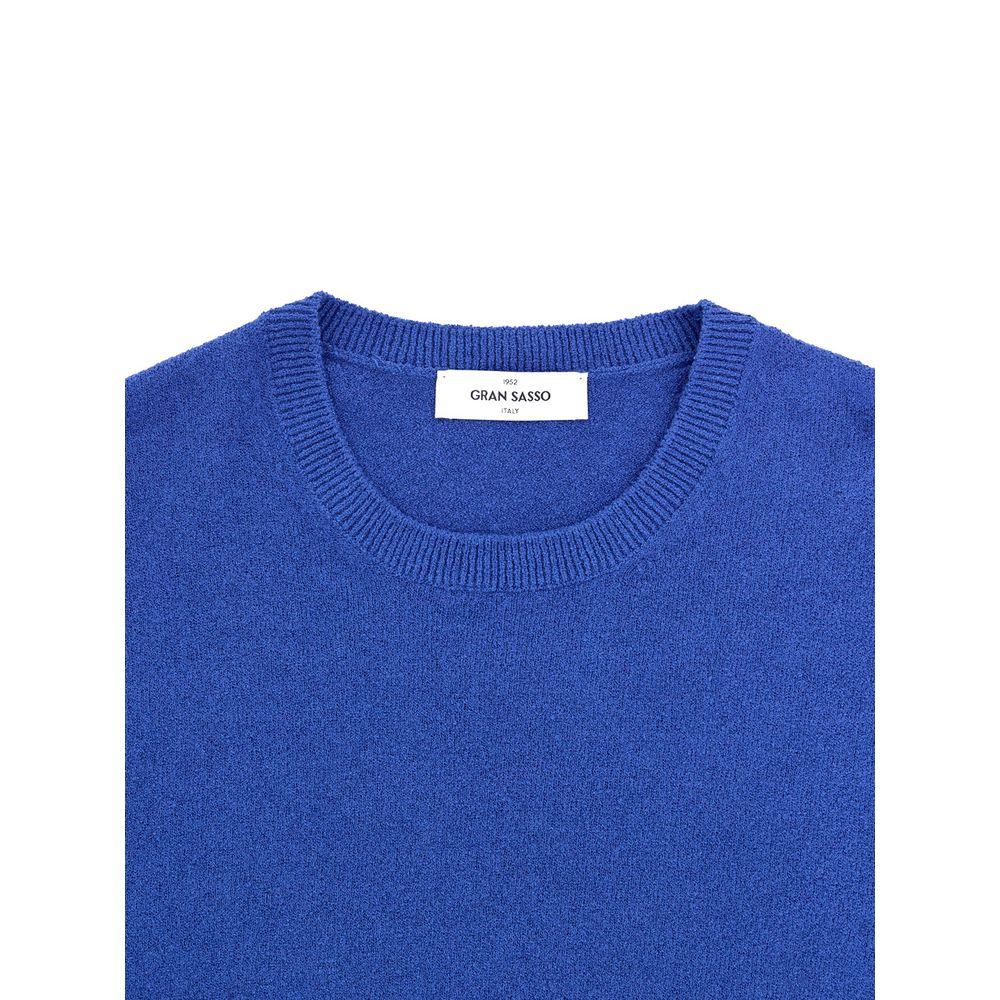 Gran Sasso Blue Cotton T-Shirt - Zeiniez