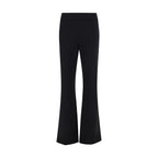 Avenue Montaigne Black Elastane Flared Pants - Zeiniez