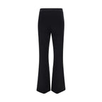 Avenue Montaigne Black Elastane Flared Pants - Zeiniez