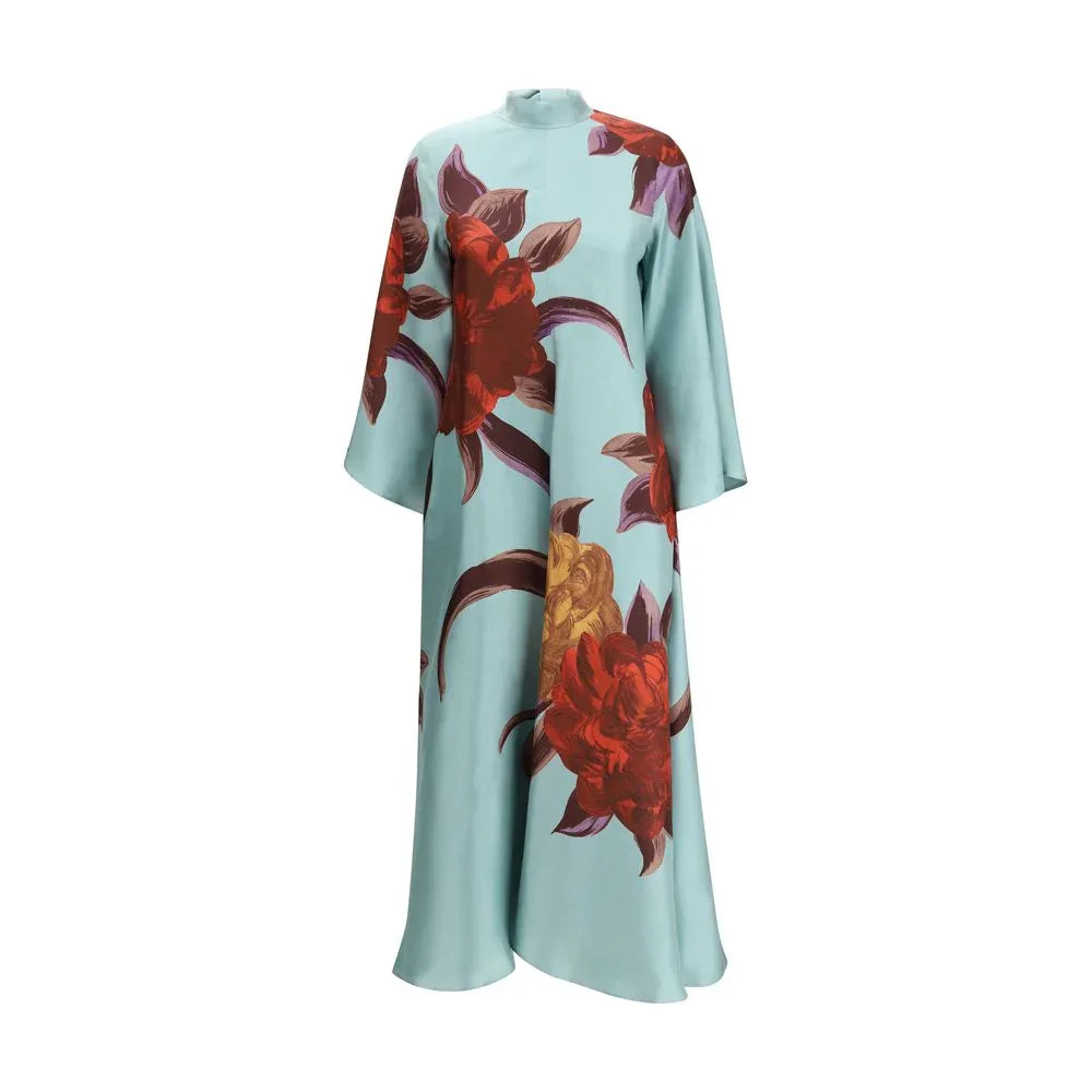La Double J Multicolor Silk Casual Dress - Zeiniez