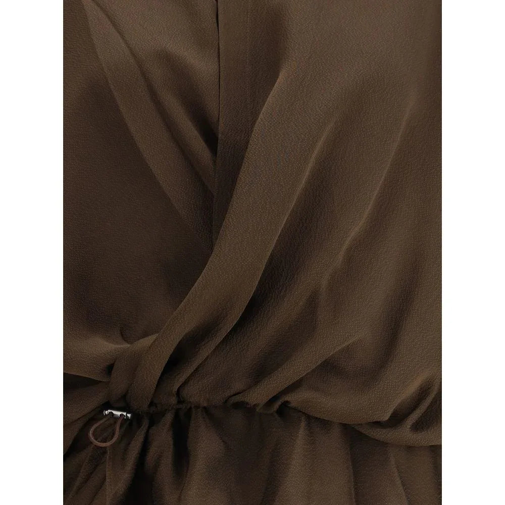 Petar Petrov Brown Silk Blouse