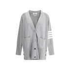 Thom Browne Gray Cotton Cardigan